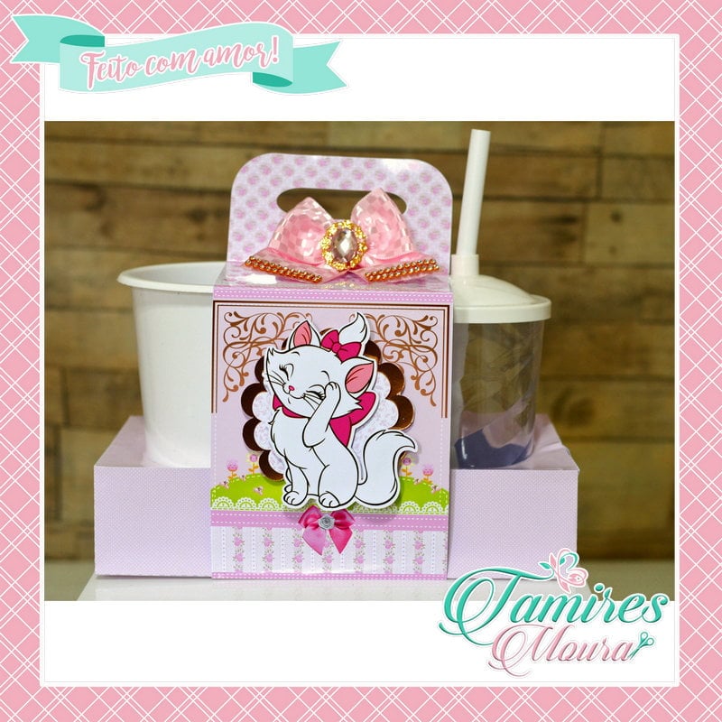 Kit 10 Caixas Milk Tema Gata Marie