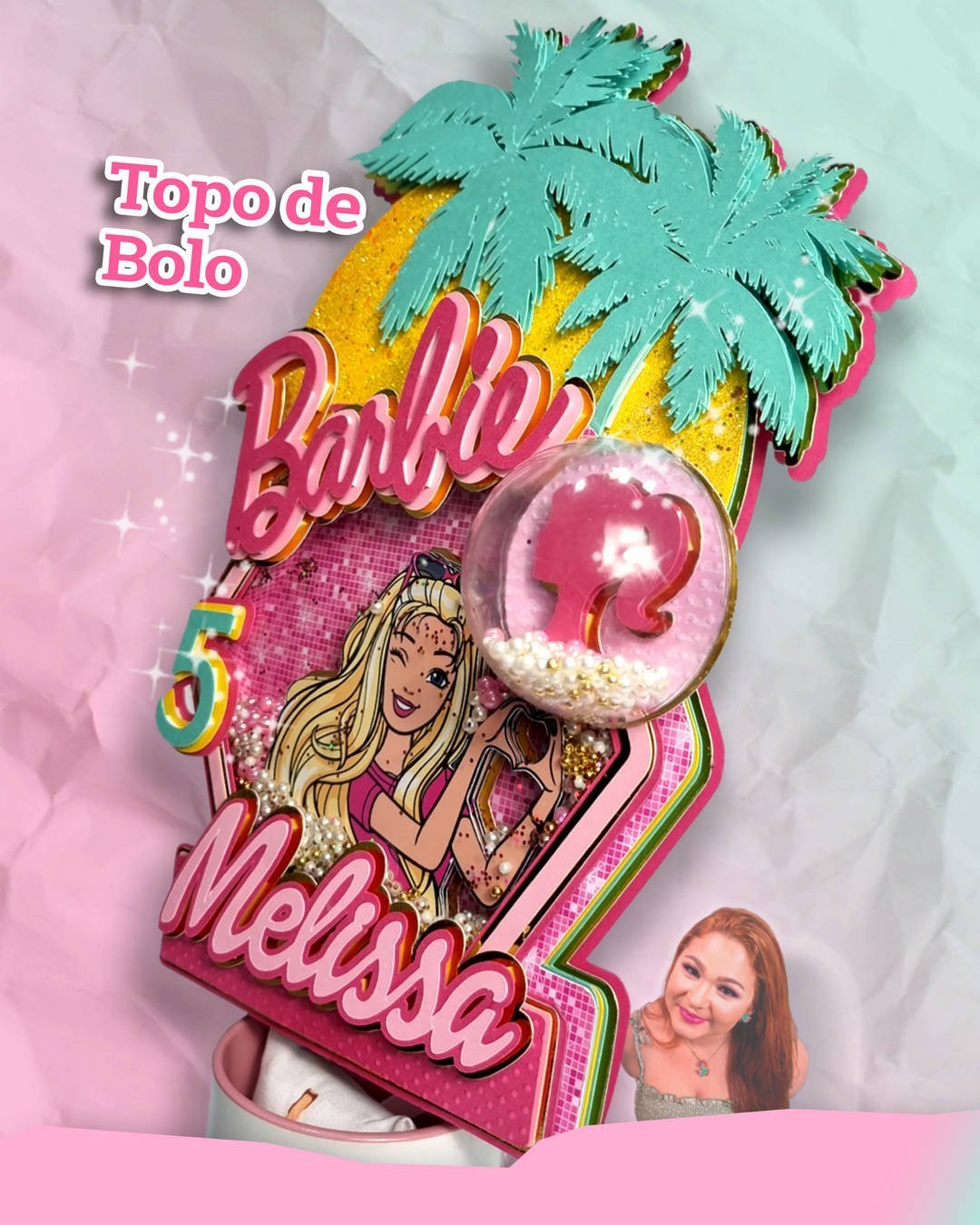 Topo de bolo da Barbie