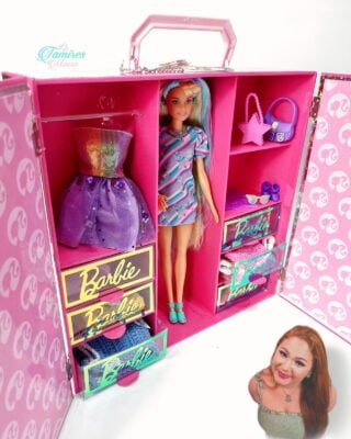 Barbie Closet Luxo Fashionista E Acessórios Guarda Roupa em