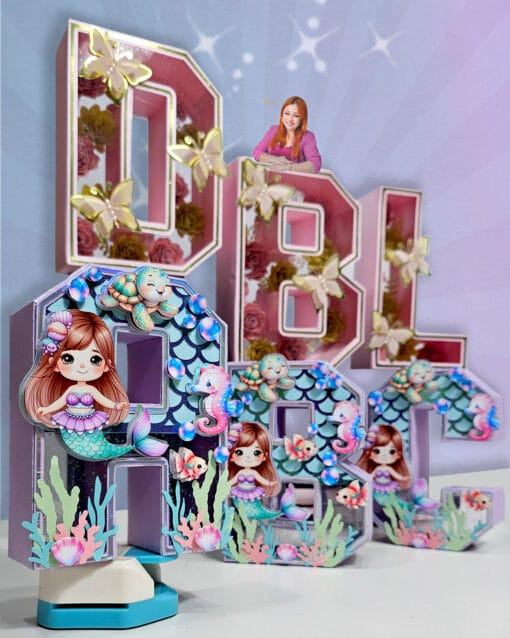 Combo de Letras Vitrine, Shakers e Números 3D (Molde + Passo a Passo) - Imagem 4
